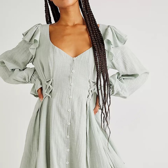 Free People NWOT cotton gauze mini dress - Picture 8 of 8